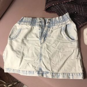 BDG lightwash denim mini skirt